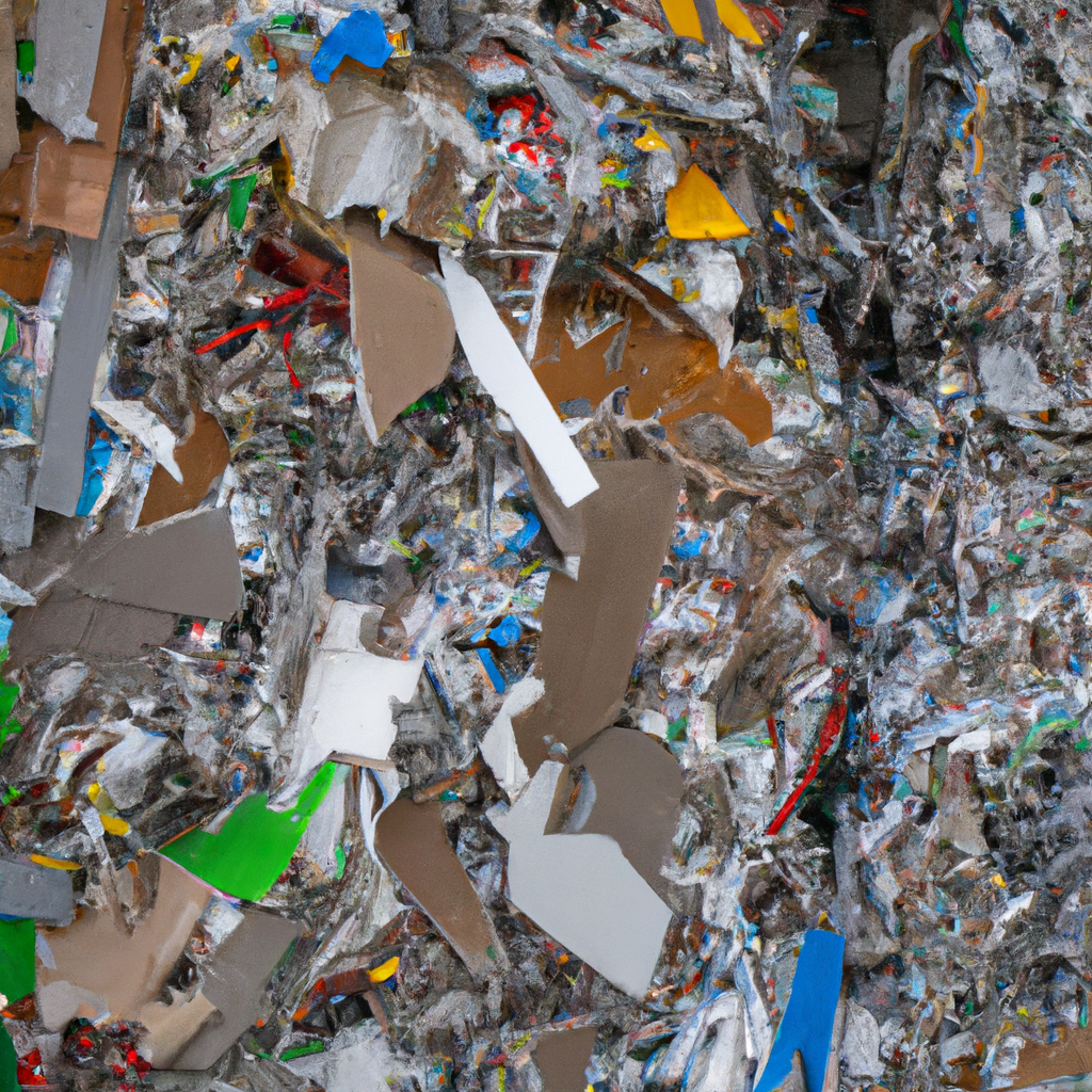 Recyklační centrum s různými tříděnými materiály